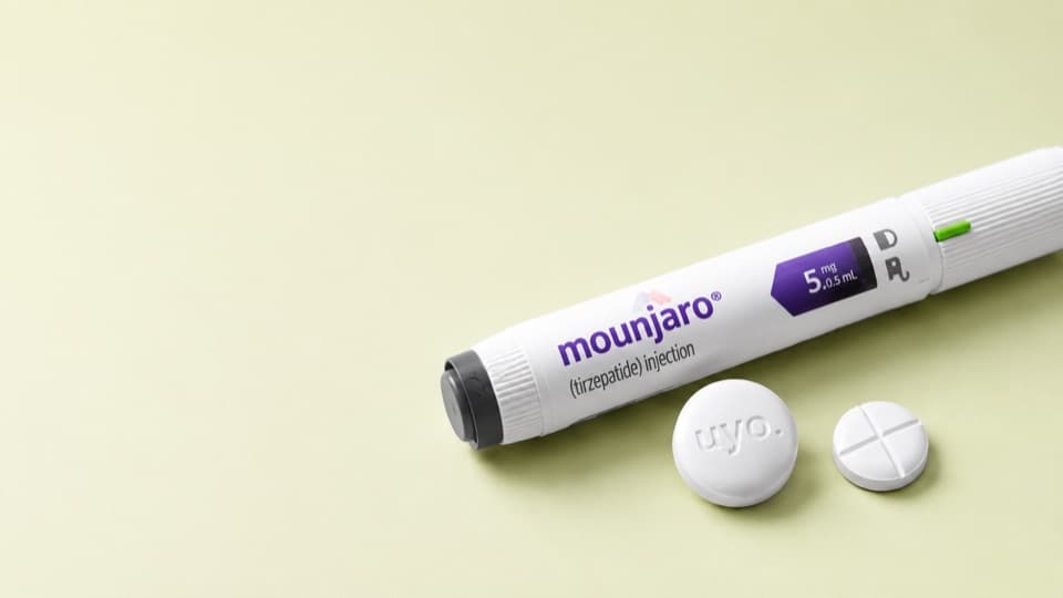Caneta injetável e medicamentos para programa de emagrecimento com acompanhamento médico.